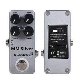 MOSKYAudio MM Silver Electric Guitar Overdrive Effect Pedal Full Metal Shell True Bypass