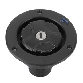 RV Water Filling, Gravity Water Inlet Plastic Water Filler Cap Black Water Filling Port Corrosion Resistant Lockable for Motorhome for RV Caravan