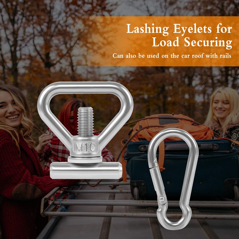 8-Piece Load Securing Set Safety Rail Eyelet Nuts Load Securing