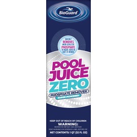 BioGuard Pool Juice Zero Phosphate Remover (Zero Phos), 1 qt, Quickly Reduce Phosphate Levels, Ideal for All Types of Swimming Pools