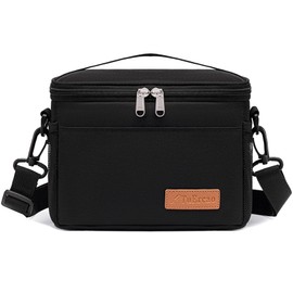 TuErcao Mini Cooler Small Ice Chest Leakproof Soft Cooler Bag for Beach Camping Travel Cooler for Car, Insulated Cooler Lunch Box for Men Work Picnic, Black