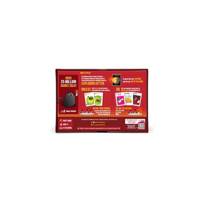 Exploding Kittens LLC Juego de Cartas para Adultos, Adolescentes y