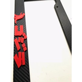 Godzilla Kanji w Silhouette in 3D - Carbon Fiber License Plate Frame - Japan
