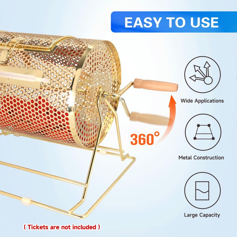 GSE Games & Sports Expert Brass Raffle Drum, Professional Raffle