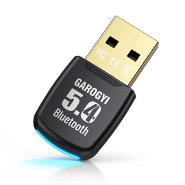GAROGYI Bluetooth 5.4 Adapter für PC, Bluetooth Stick für Maus, Tastatur, Kopfhörer, Handy, Tablet, Controller, USB Bluetooth Dongle unterstützt Windows 11/10/8.1/7, Plug & Play für Windows 11/10/8.1