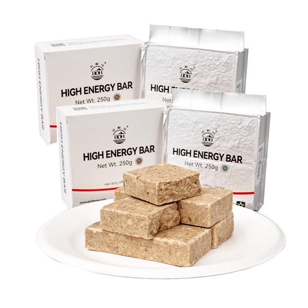 BDH High Energy Bar 2290 Calories | 250g*2box MRE Emergency Food Ration Biscuits | Long shelf-life For Outdoor Activities, Crisis Preparation, Multi-Vitamin Ingredients