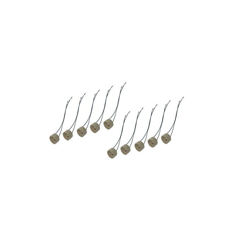 Trango Pack of 10 GU10 Ceramic Socket for Recessed Spotlights
