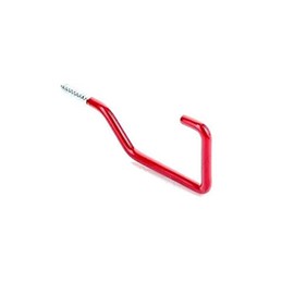 Merriway BH04771 (2 Pcs) Red Plastic Coated Utility Shed Garage Storage Hooks - Pack of 2 Pieces