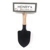 "Welcome to Henry's garden" hanging shovel sign