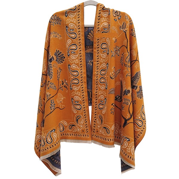 GFM® Cashmere Texture Pashmina Style Scarf Shawl for Autumn Winter