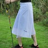 Women's Ultralight Waterproof Golf Rain Skirt for Summer Long White