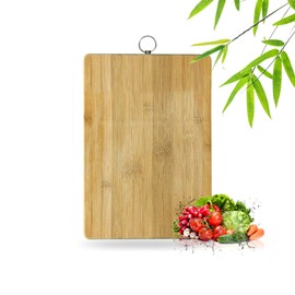 Chopping Board Heavy Duty Cutting Board with Steel Hanging Hook Multipurpose Wooden Platter Board Chops Handy Board Home Kitchen Use Camping BBQ Chicken Meat Cheese Board 30x 20cm (1pc)