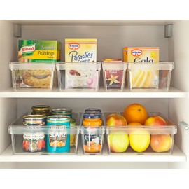 Rotho Loft fridge organizer, plastic (SAN), transparent, size S: 1.6 l (31 x 7.5 x 9 cm)