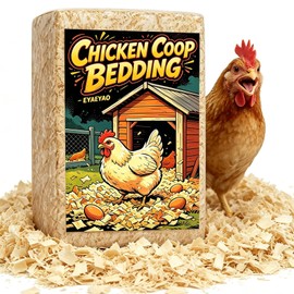 Eyaeyao 16 oz Natural Pine Shavings, Absorbent Chicken Coop Bedding for Nesting Boxes & Roosting Areas for Chickens, Rabbits, Hamsters & Small Pets