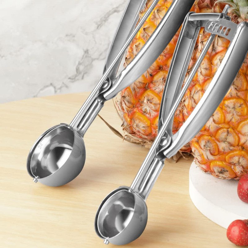 ice Cream Scoop Set Stainless Steel Cookie Scoop with Easy