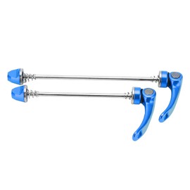 SUNGOOYUE Hub Quick Release Skewer Lever, 1 Pair Aluminum Alloy Axle Quick Release Skewer Levers Front 100mm Rear 135mm Quick Release Axle Skewers for Road BMX(Blue)