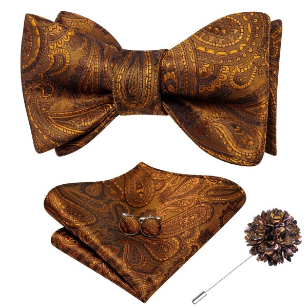 Dubulle Self Tie Bow Ties and Lapel Pin for Men