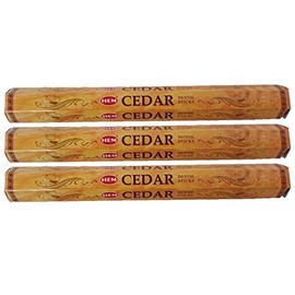 HEM (hem): Incense stick, incense, hexagon, set of 3 boxes (Cedar)