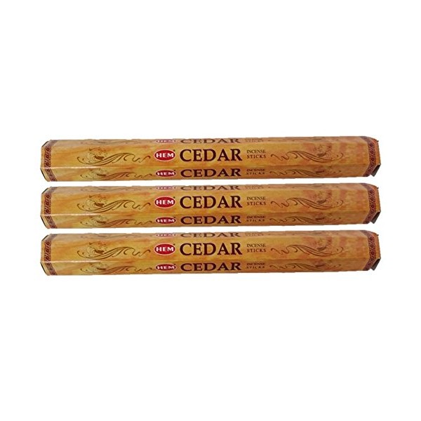 HEM (hem): Incense stick, incense, hexagon, set of 3 boxes (Cedar)