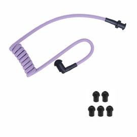 stdgove Radio Earpiece Accessories Braided Acoustic Coil Tube Kinitted Fabric Nylon Moisture-Resistant Replacement with Ear Piece Tips (Purple)