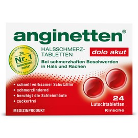 Klosterfrau Anginetten Dolo Akut Throat Tablets Pack of 24
