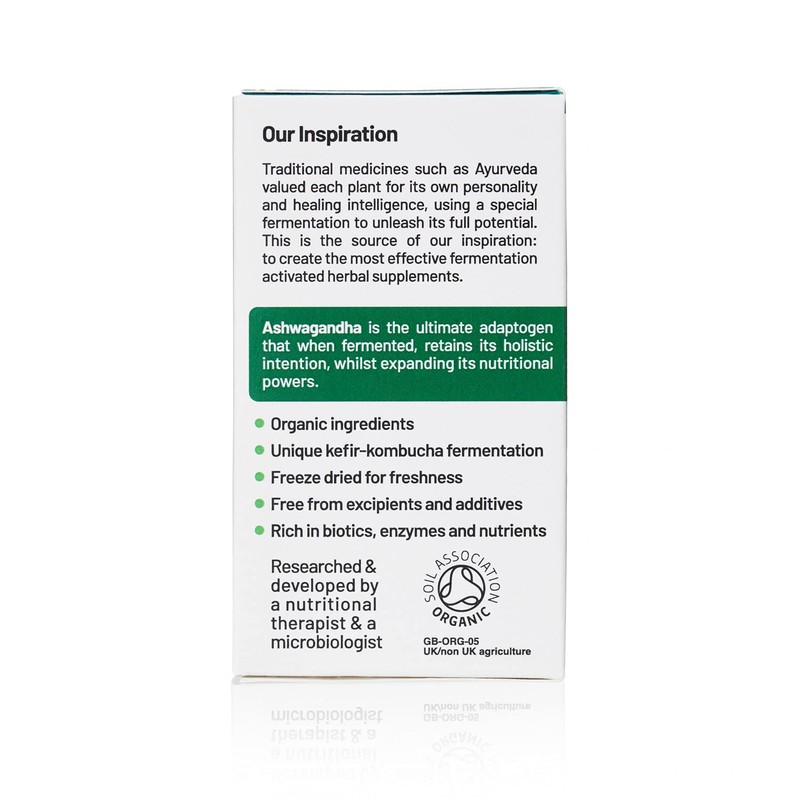 Organic Fermented Ashwagandha (60 Capsules) | Support Sleep and Stress