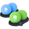 Massage Ball Set of 2 Natural Rubber with Net -