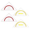 Vicloon Set Square, 4-Piece Geometry Triangle Ruler Set, Transparent Set