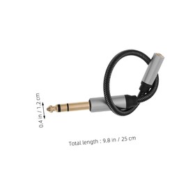 LALAFINA Stereo Jack Cables 2 Pack 6.35mm to 3.5mm Headphone Extension Cord Audio Conversion Cables Easy Connection for Travel Daily Use