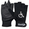 Shelly Wheelchair Gloves Real Leather Palm Gloves Mobility Padded Gloves