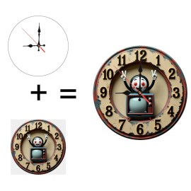 10-Inch Wooden Clock for a New Home with a Custom House Numbersheet size: 25*25cm/9.843*9.843inch, color: White