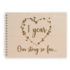 Wooden Engraved Scrapbook | 1 Year - Our Story So