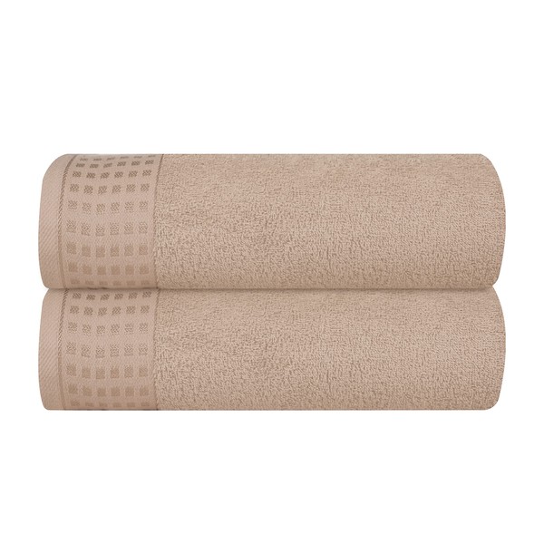 GLAMBURG Cotton 2-Pack Oversized Bath Towel Set 70 x 140