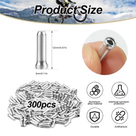 300 pieces silver end sleeves, bicycle end cap, end sleeve, bicycle spare part accessories, end cap, brake cable for brake cable, shift cable