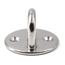 304 Stainless Steel Round Eye Pad Plate 5/16" 8mm Anchor Mount Great for Yoga Swings Hammocks/Boat Rigging/Marine Deck Hardware/Suspension Training Straps