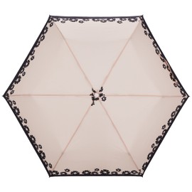 MOONBAT Froglet Folding Umbrella, Rain Umbrella, Strap Included, Easy Opening, 21.7 inches (55 cm), Women's Margaret, beige