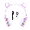 Bluetooth Cat Ear Headphones Fashionable Light Up Wireless Headset for