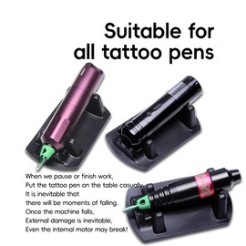 4PCS Tattoo Gun Holder, Silicone Tattoo Pen Stand Tattoo Machine Display Stand Eyebrow Pencil Tray Frame Holder Machine Display Support Rack Tattoo Accessory Tool