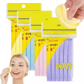 Universo en Linea Esponja Fibra Celulosa Natural Limpieza Facial Pachs 2 Pzs