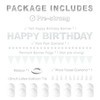Elegant White Themed Birthday Decoration Set, White Pre-Strung 3D Felt