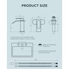 FORIOUS Waterfall Bathroom Faucet 1 Hole, Brushed Nickel Single Handle