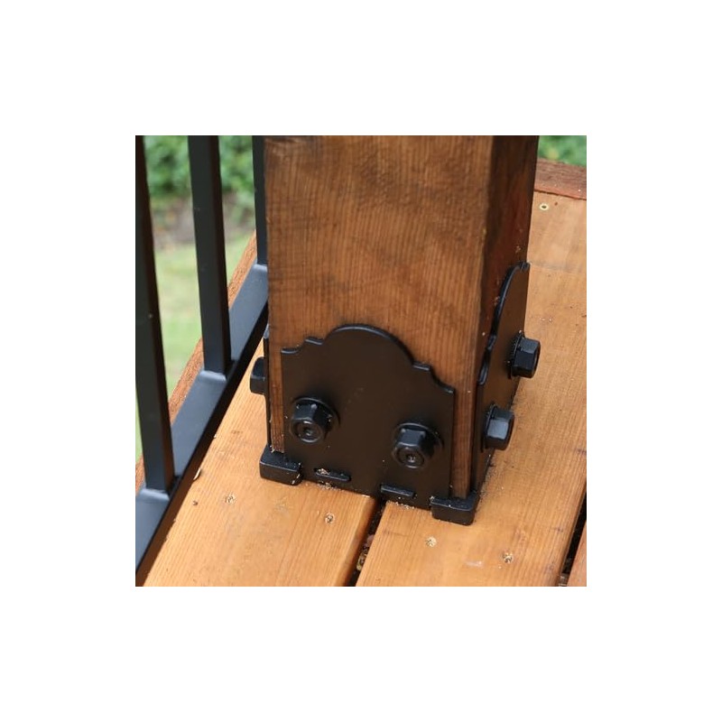 Ozco Laredo Sunset 6x6 Post Base Kit, Includes Decorative Plates,