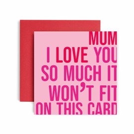 Huxters Birthday Cards for Women - I Love You Mum Birthday Card for her - Funny Mother's Day Card for Mum Fun Love Happy Birthday - 14.8cm (Mum)