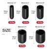 sourcing map 50pcs Round Rubber End Caps 1/8" 3/16" 1/4"
