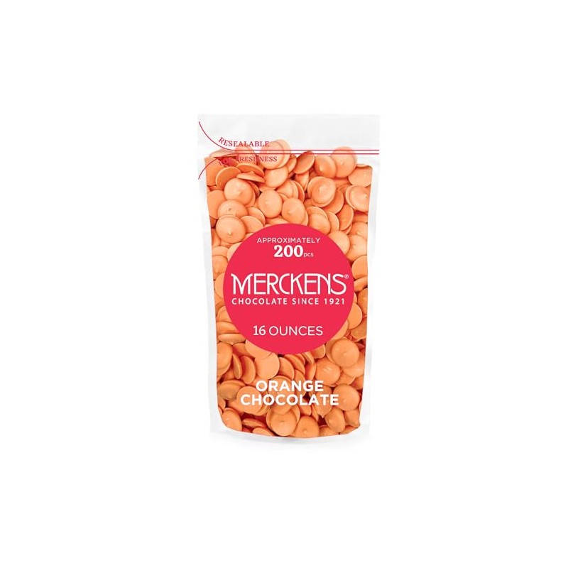 KIDU Merckens Orange Chocolate Melting Wafers 16 Ounces Bulk Perfect