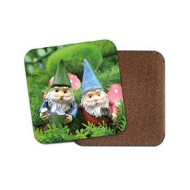 1 x Funny Garden Gnomes Coaster - Gardening Cute Dad Uncle Brother Fun #14596