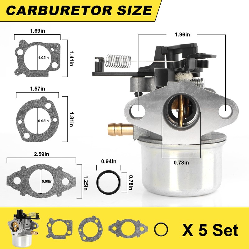 Carb Carburetor 591137 For 8.75 OHV 190cc For Toro TimeMaster