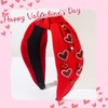 BYETOCE Valentine’s Day Knotted Headband for Women Red Love Heart