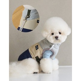 Widtory [위드토리] 슈팅스타 강아지 패딩 하네스 (그레이&네이비) [Withtori] Shooting Star Dog Padded Harness (Gray & Navy)