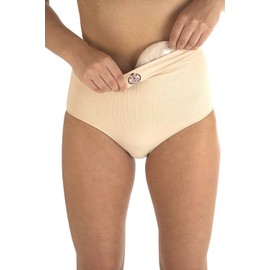 Comfizz Ostomy Level 1 Support Briefs: Women’s, High Waist, Light Support Ideal for Post Surgery (XL/2XL, Neutral)